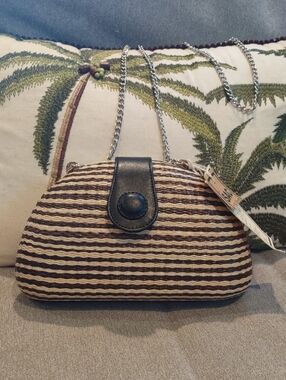 Le Sac Kultura Purse, Crossbody, Clutch, Natural Fibers, New With Tags